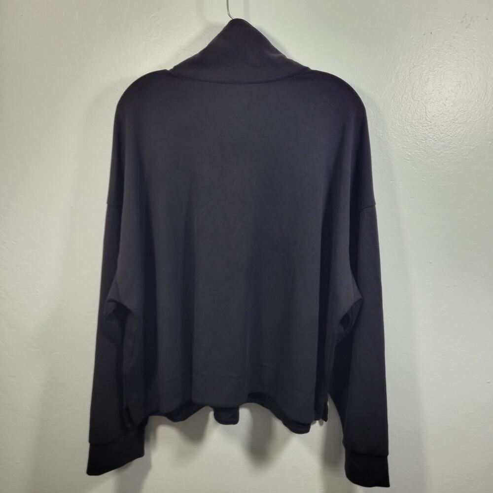 Athleta Women's Black 1/2 Zip Mock Neck Pullover Top Size 2X 21126-1280 - Picture 5 of 6